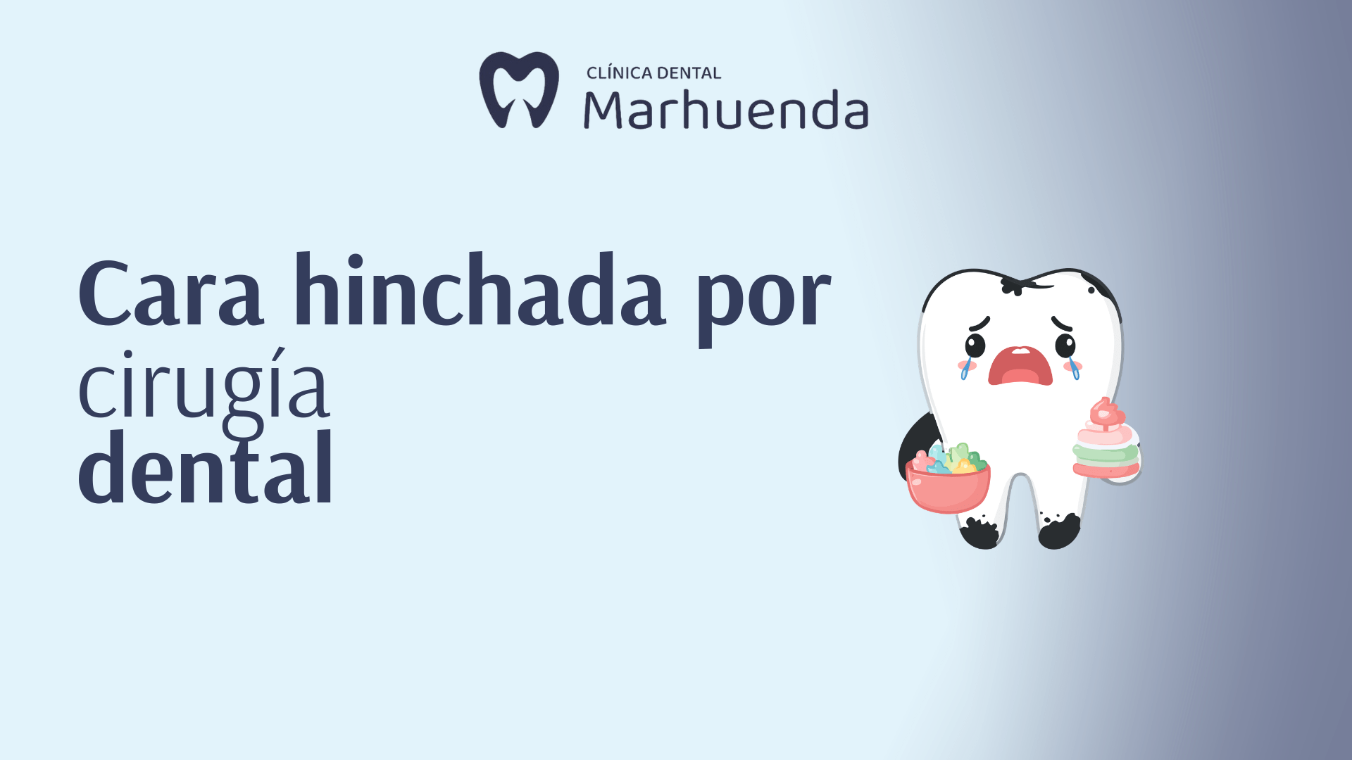 cara hinchada por cirugia dental